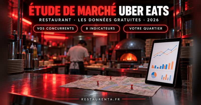 Étude de marché Uber Eats pour restaurant : les données gratuites, couverture Restaurenta