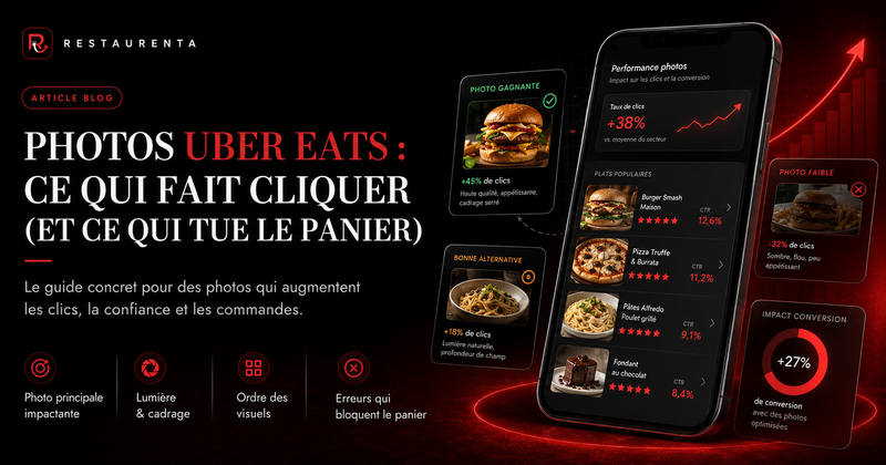 Photo de plat appétissante optimisée pour une fiche Uber Eats
