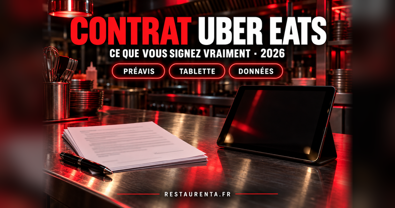 Contrat Uber Eats : ce que vous signez vraiment, le guide 2026 du restaurateur (préavis, tablette, données)