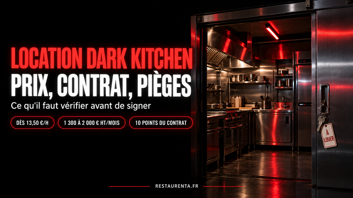 Location dark kitchen : prix, contrat et pièges avant de signer, couverture Restaurenta