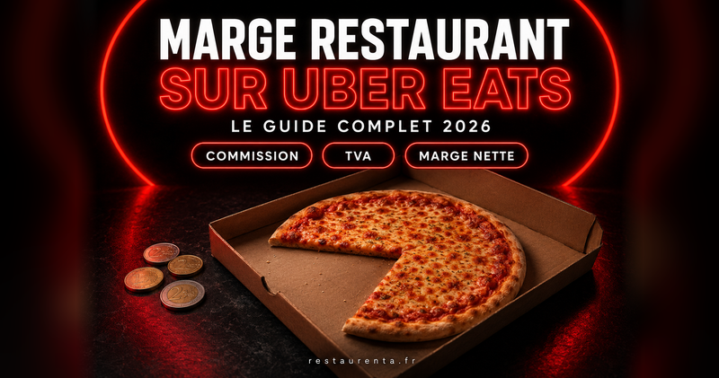 Marge restaurant sur Uber Eats : le guide complet 2026 (commission, TVA, marge nette), couverture Restaurenta